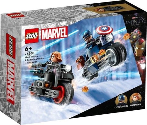 Lego MARVEL 76260 Motocykle Czarnej Wdowy i Kapitana Ameryki