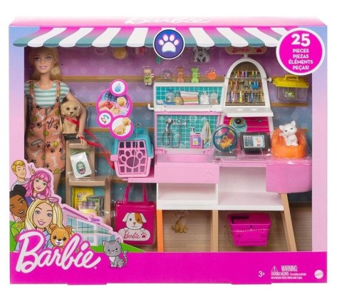 Barbie Zestaw sklepik-salon dla zwierzaków Mattel