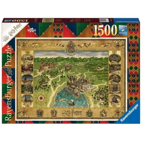 Puzzle 1500 Mapa Hogwartu Ravensburger